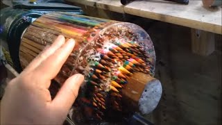 Woodturning  Thousands of pencils into a MASSIVE vase [upl. by Kennett338]