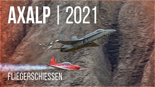 Axalp 2021 Fliegerschiessen hornet airshow axalp airforce Superpuma M61 gunrun f18 [upl. by Yspyg]