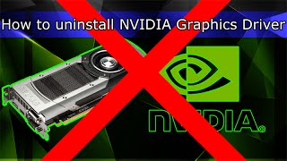 How to uninstall NVIDIA Graphics Driver [upl. by Farkas356]