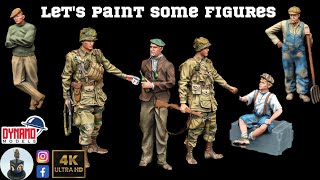 Figure Painting Tutorial 135 scale  US Paratroopers amp French Civilians [upl. by Bertie353]