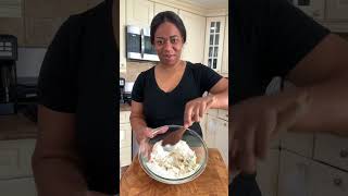 Cook breakfast with me  Jamaican breakfast salt fish fritters shorts [upl. by Kevyn]