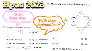 HPAS CSAT 2023 Solved Paper Maths Questions [upl. by Mufi]