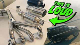 Exhaust Upgrade for Suzuki Samurai  FLASHARK RACING [upl. by Nawoj]