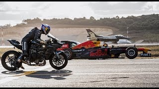 Kawasaki Ninja H2R Vs F1 Car Vs F16 Jet Vs SuperCars Vs PrivateJet Drag Race  The Ultimate Race [upl. by Akiram]