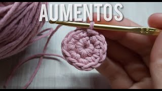 Como hacer Aumentos en Crochet Tutorial [upl. by Marchak]