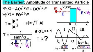 Physics  Ch 66 Ch 4 Quantum Mechanics Schrodinger Eqn 78 of 92 The Barrier Amplitude [upl. by Mall]