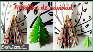 Como hacer Arboles de navidad con papel y revista ❅ [upl. by Ahsirak]