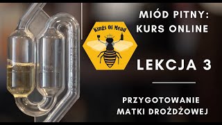 quotJak robić miód pitnyquot  kurs online LEKCJA 3 quotprzygotowanie matki drożdżowejquot [upl. by Omolhs]