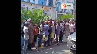 Mombasa residents line up along the road to witness the final journey of billionaire Hasmukh Patel [upl. by Ovida934]