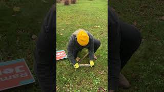 Best way to install H bracket political lawn sign [upl. by Saiff]