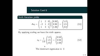 Approximating a Dominant Eigenvalue by the Power Method [upl. by Anileba]