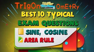 Question 3  Best 10 typical exam questions  trig sine cosine and area rule [upl. by Susanna714]