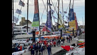 Visite guidée des pontons du Vendée Globe [upl. by Oicnoel315]