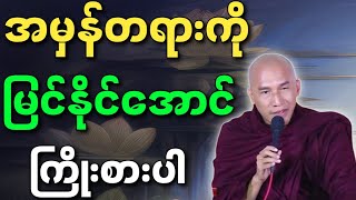 သစ္စာရွှေစည်ဆရာတော် ဟောကြားတော်မူသော အမှန်တရားကို မြင်နိုင်အောင် ကြိုးစားပါ တရားတော် [upl. by Zicarelli]