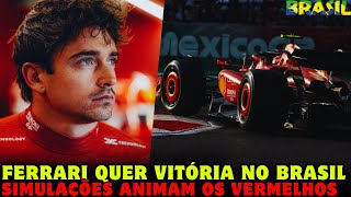 FERRARI CONFIANTE EM VITÓRIA NO GP DO BRASIL APÓS SIMULAÇÕES EM MARANELLO [upl. by Buschi9]