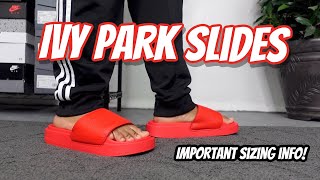 Are the IVY PARK SLIDES worth the MONEY  Review amp Importing SIZING Information [upl. by Ailekat336]