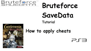 Bruteforce Save Data Tutorial  How to apply cheats Castlevania Harmony of Despair [upl. by Ahsienor242]