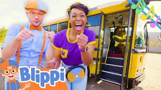 Wheels on the Bus  Brand New BLIPPI wheels on the school bus song  Educational Songs For Kids [upl. by Nerral]