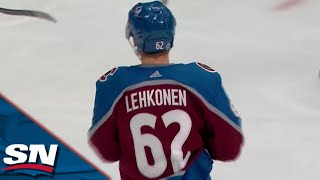 Avalanches Lehkonen Fires One Past Canadiens Allen To Score Against Former Team [upl. by Ennoryt]