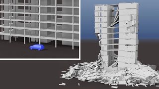 Collapse of Office Tower Building 9 Overview FP7 INACHUS VITRUV [upl. by Efron522]