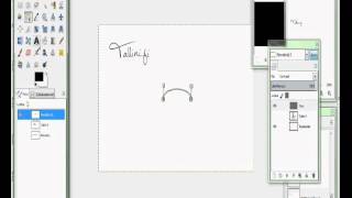 Gimp 26  Miten saan tekstin kaarelle [upl. by Orutra735]