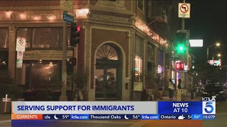 Echo Park restaurant serving up support for immigrants [upl. by Anitrebla45]