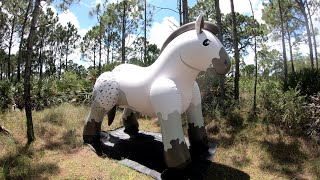 Life Size Inflatable Belgian Draft Horse from Puffy Paws Toys [upl. by Naldo]