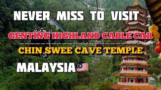 Genting Highland Cable Car amp Chin Swee Cave Temple  Plan your trip to Malaysia for next Holidays [upl. by Kolosick]