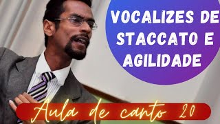 Aula de Canto 20  Vocalizes de staccato e agilidade [upl. by Ahsimot653]