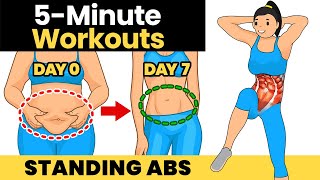 BEST STANDING ABS WORKOUT 5 Minutes Try It For 7 Days and See What Happens [upl. by Yttisahc304]