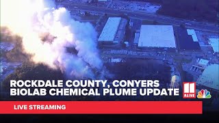 BioLab chemical plume blanketing Conyers hear update from officials Tuesday [upl. by Holden724]