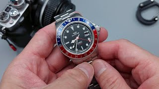 Glycine Combat Sub GMT BlueRed GL0381 Review [upl. by Phillips243]