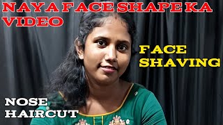 SH Hair Cut is live new women face shaving women face shaving video how to shave sideburns women [upl. by Htiek]