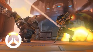 Introducing Roadhog and Junkrat  Overwatch [upl. by Hersch]