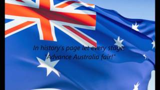 Australian National Anthem  quotAdvance Australia Fairquot EN [upl. by Ahsir209]