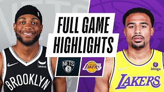 NETS at LAKERS  NBA PRESEASON FULL GAME HIGHLIGHTS  October 3 2021 [upl. by Anelac967]