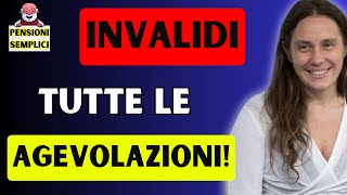 🟨 INVALIDI ECCO TUTTE LE AGEVOLAZIONI❗️ VEDIAMOLE INSIEME❗️ [upl. by Packer335]