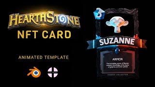 Hearthstone NFT card animated template for Blender [upl. by Miquela75]