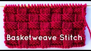 How to Knit the Basketweave Stitch [upl. by Avram]