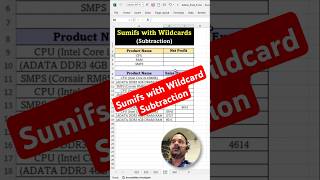 Sumifs with Wildcard Subtraction  Sumifs Formula in Excel  Sumifs Formula  Wildcard  ytshort [upl. by Nivek]