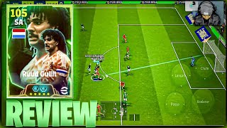 GULLIT 105 um ABSURDO o MELHOR JOGADOR do Efootball 2025 mobile  Review GULLIT [upl. by Atiuqer]