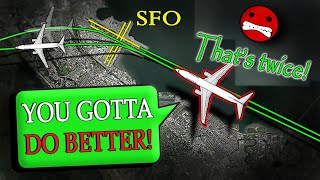 ANGRY PILOT REPRIMANDS ATC after 2 Aborted Landings at SFO [upl. by Zadoc]