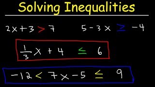 How To Solve Linear Inequalities Basic Introduction Algebra [upl. by Ahseela486]