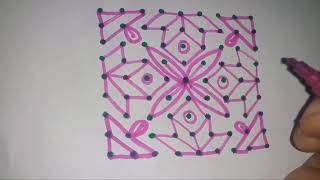 99 Dots Easy Sunday Special Rangoli Kolam Design Rojuvari Chukkala Muggulu [upl. by Roda]