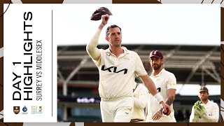 Highlights Dan Worrall takes 5 wickets on opening day  Surrey vs Middlesex [upl. by Drona242]