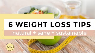 HOW TO LOSE WEIGHT  6 weight loss tips a SANE approach [upl. by Charlean]