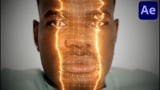 face scanning VFX tutorial in Adobe after effects [upl. by Araec]