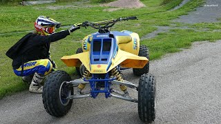 SUZUKI QUADRACER LT500R QUADZILLA RAW 2STROKE SOUND [upl. by Nonnair13]