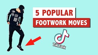 FOOTWORK DANCE TUTORIAL 2021  MOST POPULAR MOVES ON TIKTOK [upl. by Hgielanna430]