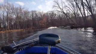 Bass boat crashing into shore [upl. by Adamok950]